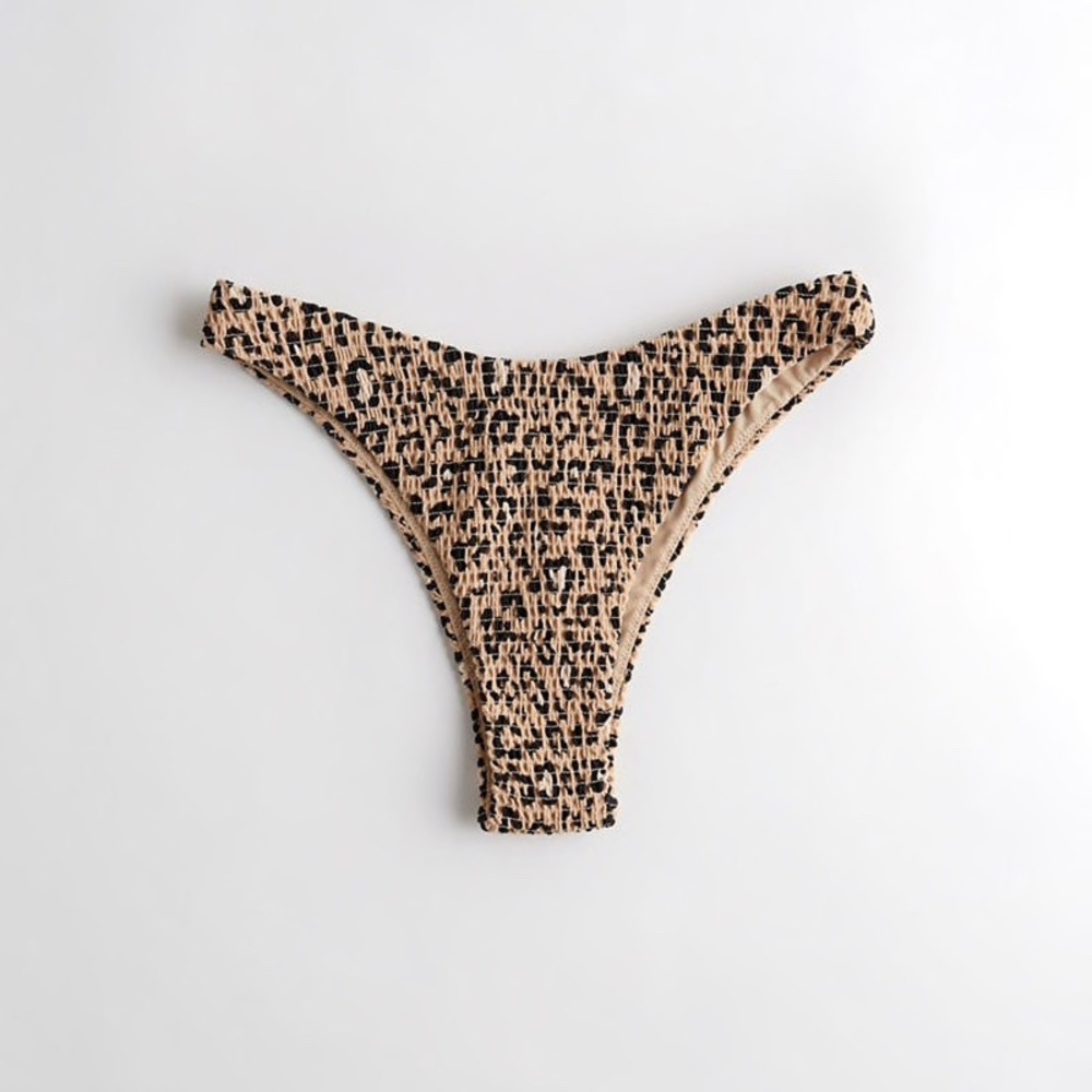 Hollister Co. Smocked High Leg Bikini Bottom